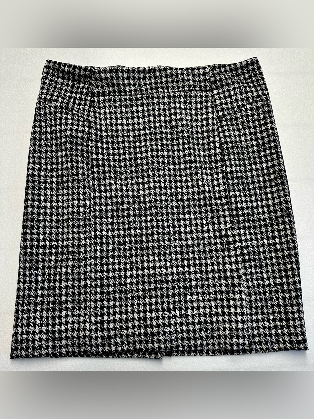 Michael Kors Houndstooth Skirt – Black White Classic Workwear Tailored Midi EUC